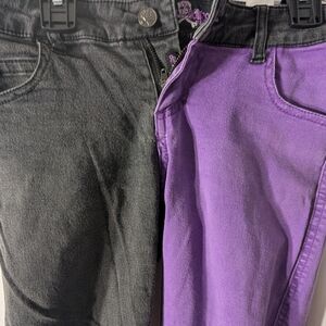 Black and Purple Jeans